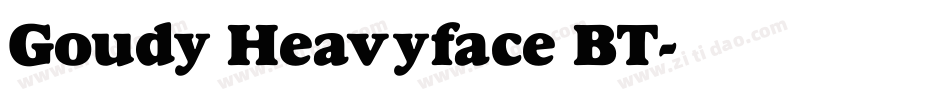 Goudy Heavyface BT字体转换